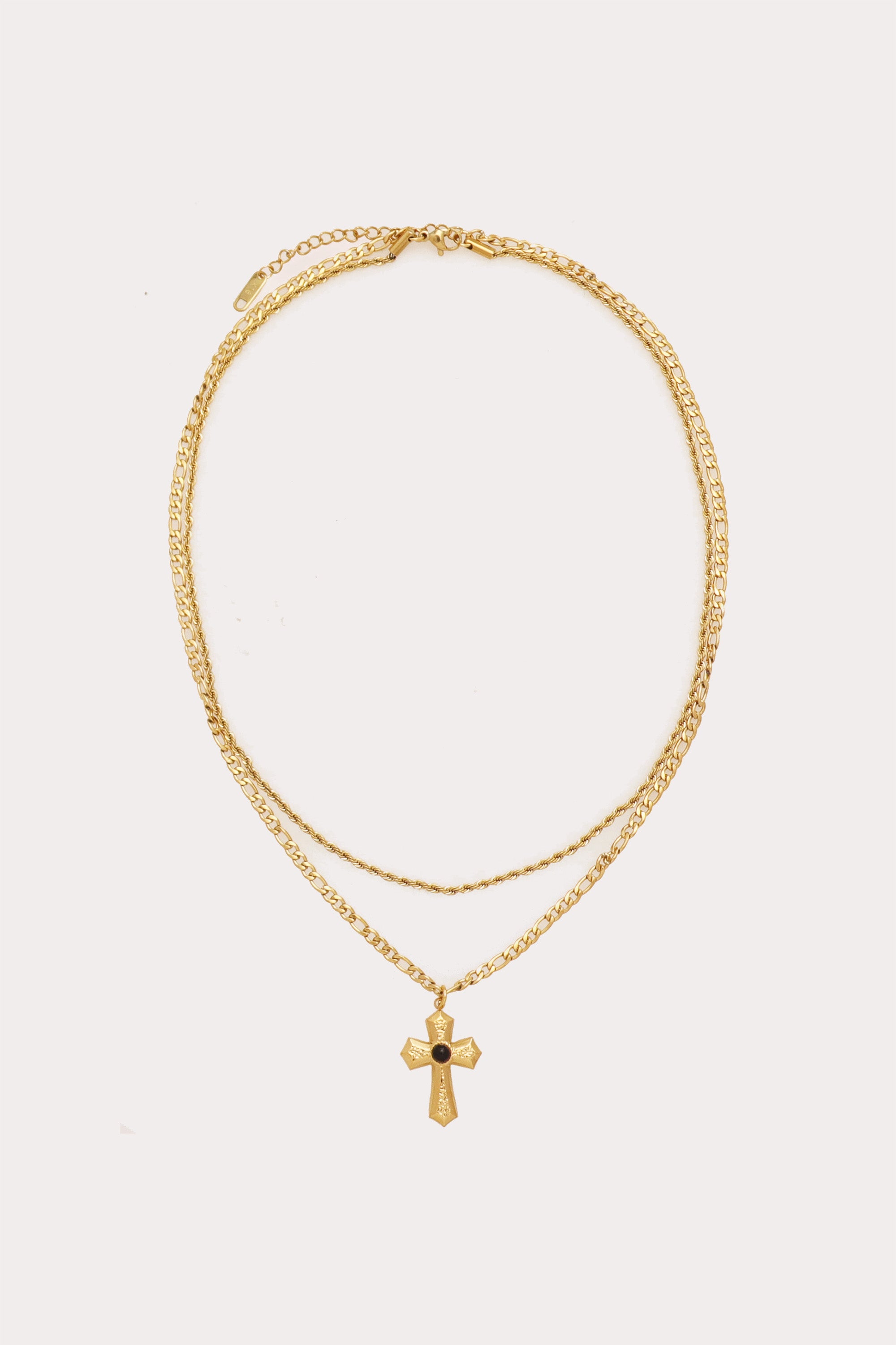 Cross Pendant Layered Necklace