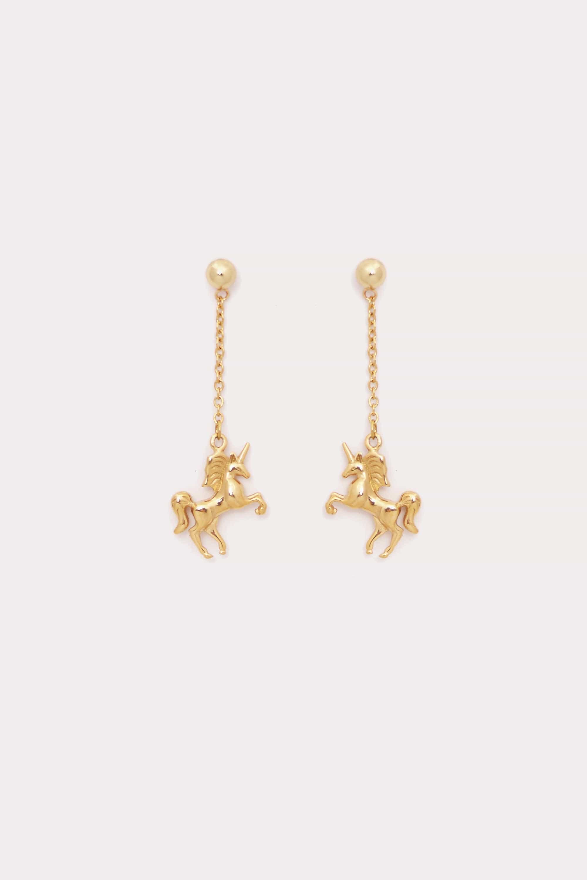 Pegasus Charm Drop Earring