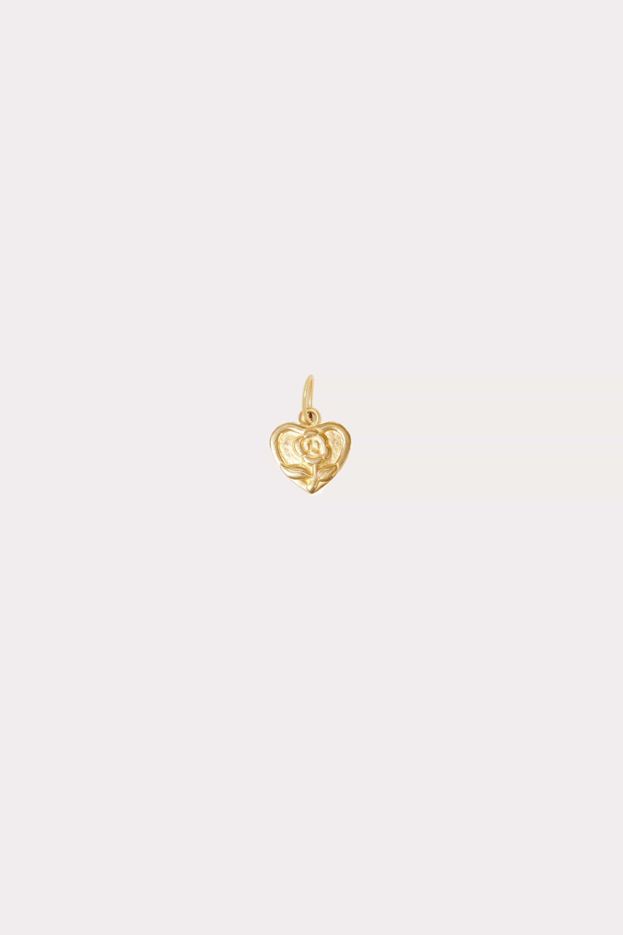 Flower Heart Charm